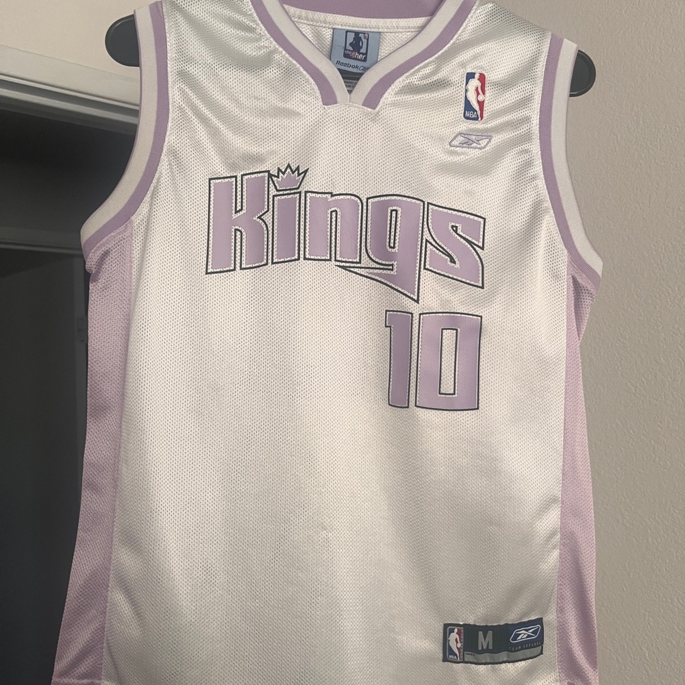 Reebok White and Purple NBA Jersey